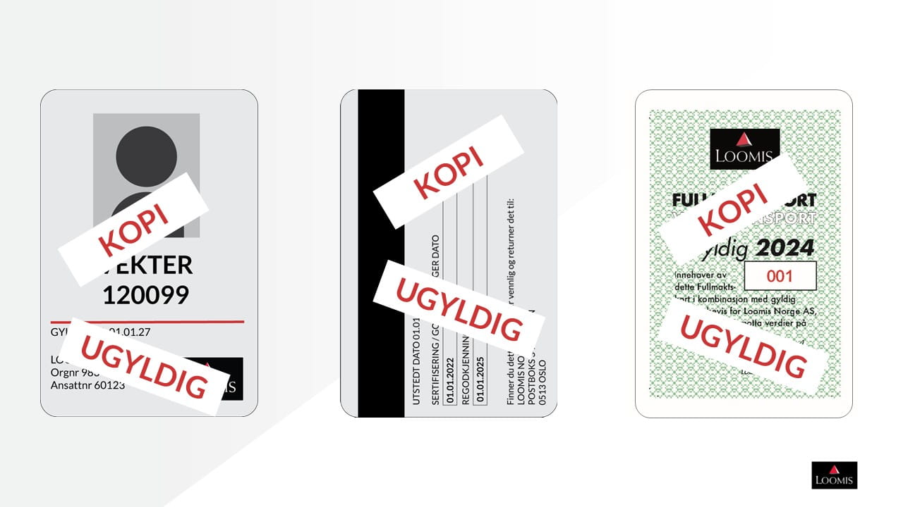 Loomis Fullmaktskort og ID kort